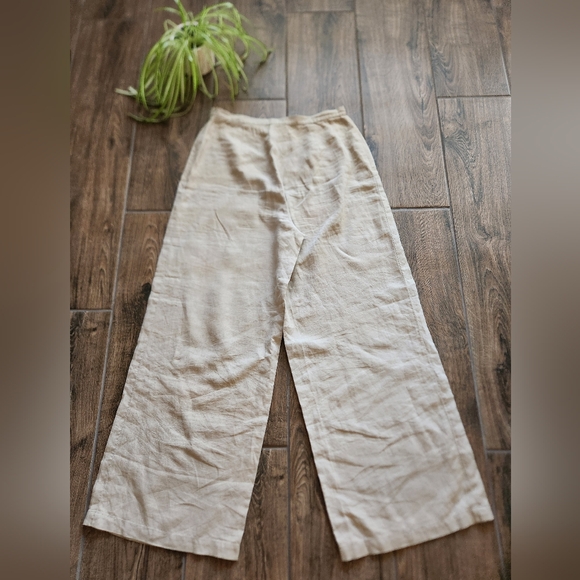 Vintage 90’s Laura Ashley wide leg linen pants - Picture 6 of 9
